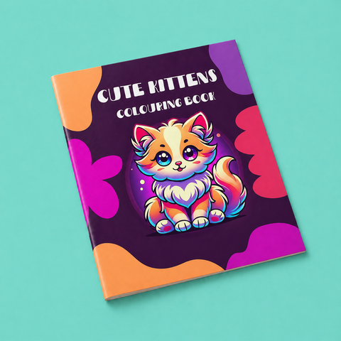 Cute Kittens es un libro para colorear de gatitos adorables, ideal para niños y amantes de los gatos que disfrutan crear con color e imaginación.